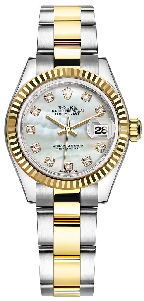 rolex lady datejust 28mm stainless steel and yellow gold|rolex datejust 28 diamond bezel.